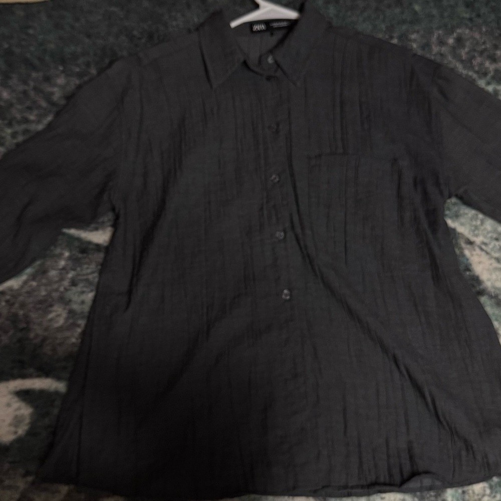 Zara Men's Charcoal Shirt Jacket
